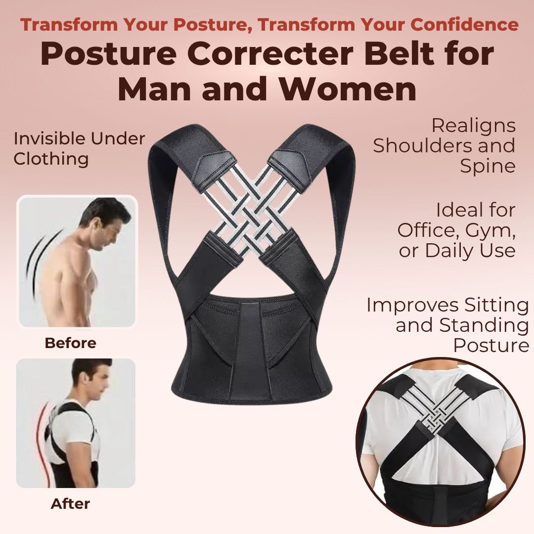 Adjustable Posture Corrector For Men and Women With Hunchback, Posture Problems and Back Pain