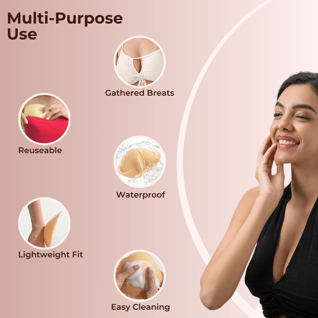 Reuseable Adhesive Strapless Bra Inserts - Pack of 2