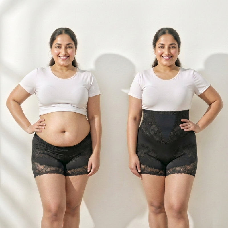 Waist Reduction Everyday Shapewear- Made for Indian Women Body types- Pack Of 2 With FREE High Waist seamless Underwear