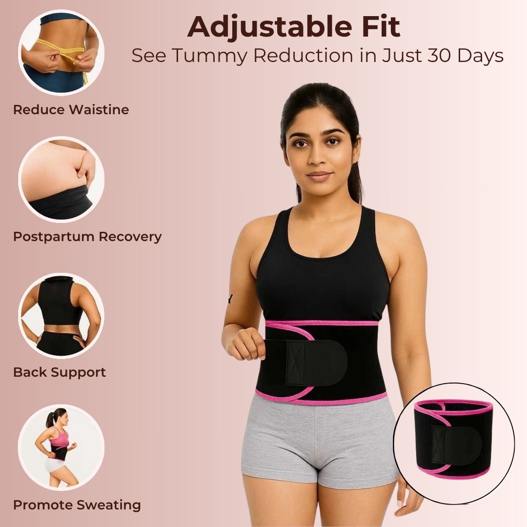 Shapeu Sweat belt for tummy reduction in 30 days with free diet E- book