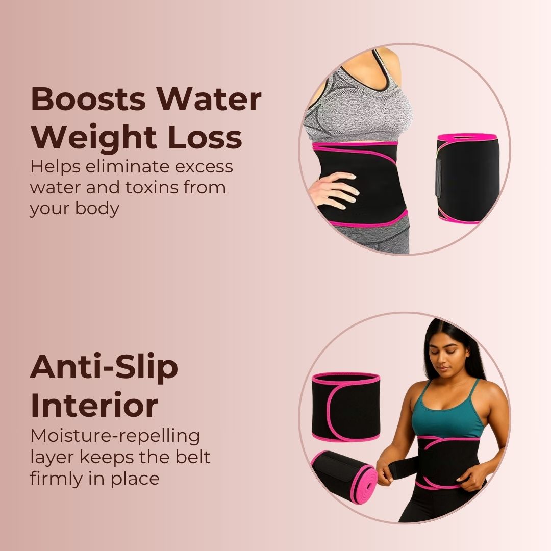 Shapeu Sweat belt for tummy reduction in 30 days with free diet E- book
